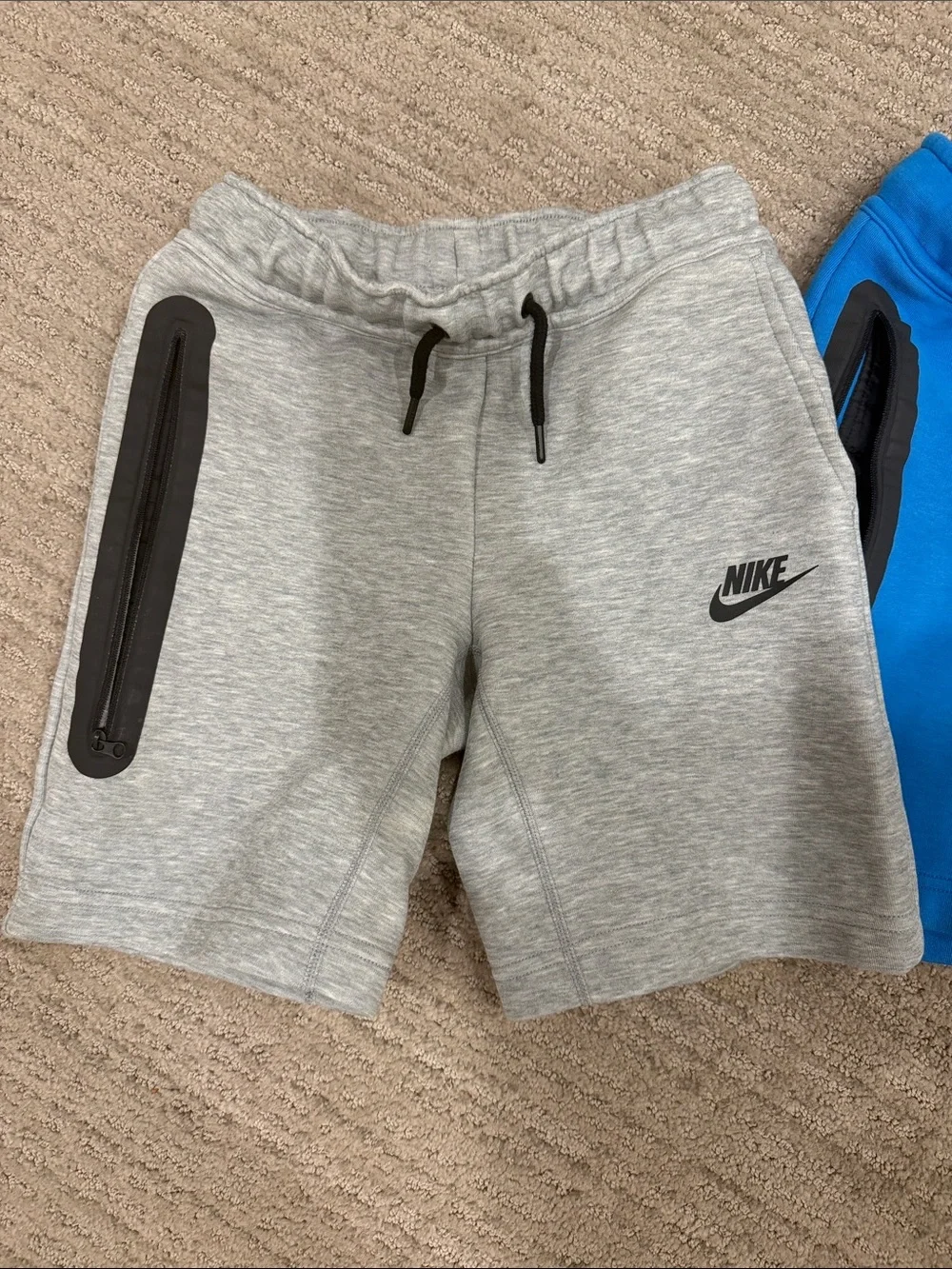 Nike Tech Fleece Boys Shorts Trio - Gray, Blue, Navy